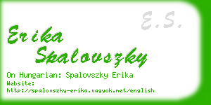 erika spalovszky business card